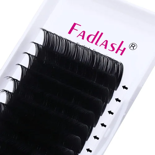 Miniatura 69 de Extensiones de pestañas de volumen regular, bandeja mixta, 0.03 mm, rizo B, 8-14 mm, de visón premium y seda, volumen de pestañas, suaves, mate