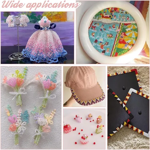 Miniatura 5 de PH PandaHall 1800 piezas Cuentas de semillas de fantasía nubladas de 6 colores 3mm Cuentas de vidrio cremoso Cuentas redondas para la cintura