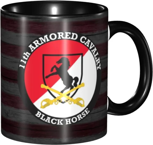 11th Armored Cavalry Regiment - Taza de café divertida de cerámica, tazas de té de viaje, bebidas para el trabajo, oficina en casa