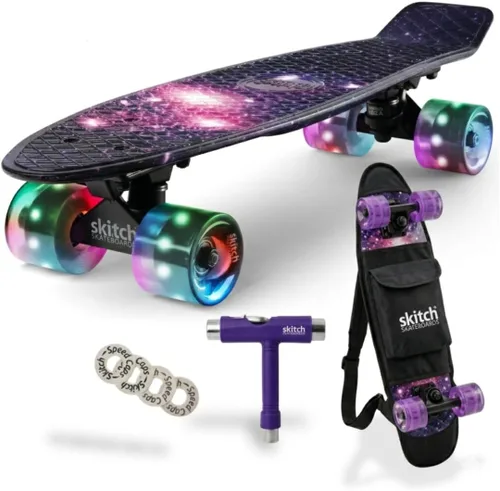 Miniatura 12 de SKITCH Patinetas para niños, adolescentes y adultos Juego de regalo de patineta premium para principiantes y profesionales, completo con tabla