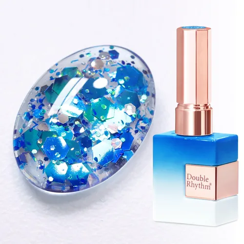 Miniatura 28 de Double Rhythm Esmalte de gel con purpurina de nieve de 0.5 fl oz, color holográfico reflectante para arte de uñas, salón de manicura y bricolaje