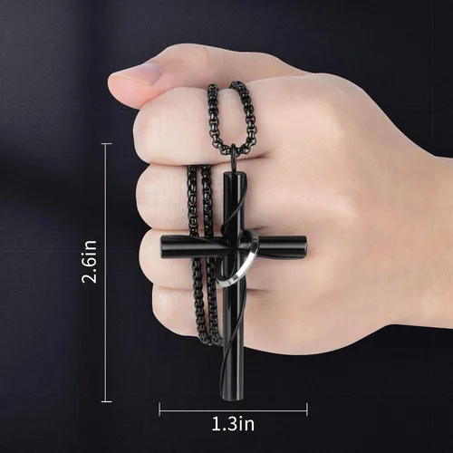 Miniatura 6 de Collar de cruz para espejo retrovisor de coche, accesorios para colgar, colgante para hombres y mujeres, adorno de cruz cristiana, dije de Jesús