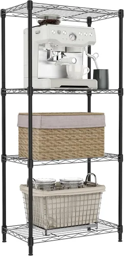Miniatura 20 de IZEUK Estantes de almacenamiento de metal cromado de 5 niveles, estantería de alambre ajustable para cocina, baño, despensa, oficina, garaje, Cromo