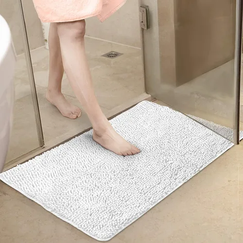 Miniatura 16 de Alfombras de baño Secura, 47 x 28 pulgadas, extra suaves y gruesas, alfombra de baño absorbente de agua, lavable a máquina, alfombras de baño Azul