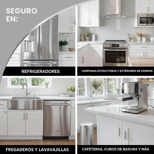Miniatura 8 de Limpiador y pulidor de acero inoxidable Weiman - Protege los electrodomésticos de las huellas dactilares y deja un brillo sin manchas