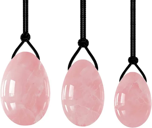 Miniatura 6 de Juego de huevos Yoni de cuarzo rosa natural, huevo de jade, músculo vaginal, reafirmante Kegel, ejercicio, varita Yoni, higiene femenina, huevo