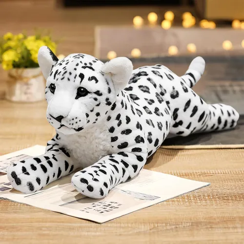 Miniatura 8 de Black Panther - Animal de peluche de jaguar de 15 pulgadas, linda almohada de felpa de pantera negra realista, juguete de peluche de pantera