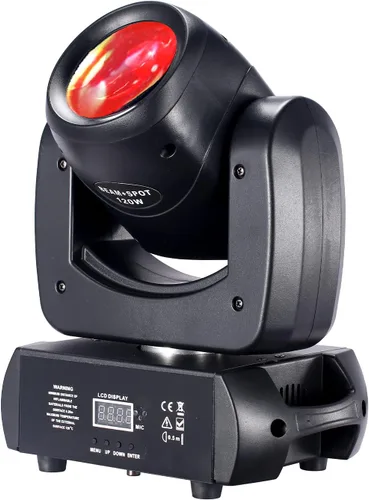 120W LED Cabeza Móvil Dj Luz Roto Prism Beam Etapa Luces 8 GOBOs 8 Colores DMX 512 12CH Sonido DJ Iluminación para Disco Fiesta Eventos Boda Etapa