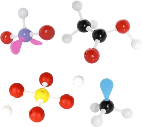 Miniatura 5 de 214pcs Química Modelo Molecular Orgánica Inorgánica STEM Educativa Ciencia Set 78 átomos 24 Orbitales de Nube Electrónica 110 Enlaces Enlaces 1 Caja
