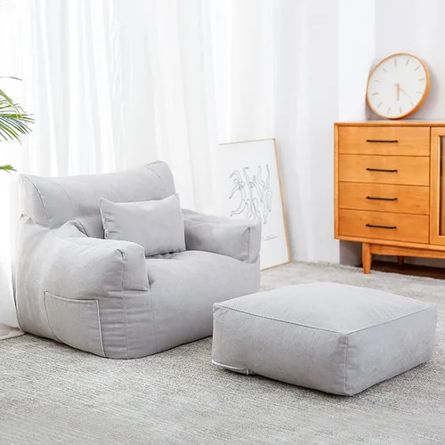 Miniatura 12 de HWOEK Sofa Lazy Sack - Puf ultra suave, sillas, tumbona perezosa, tatami (sin relleno), funda para puf suave para adultos, adolescentes y niños