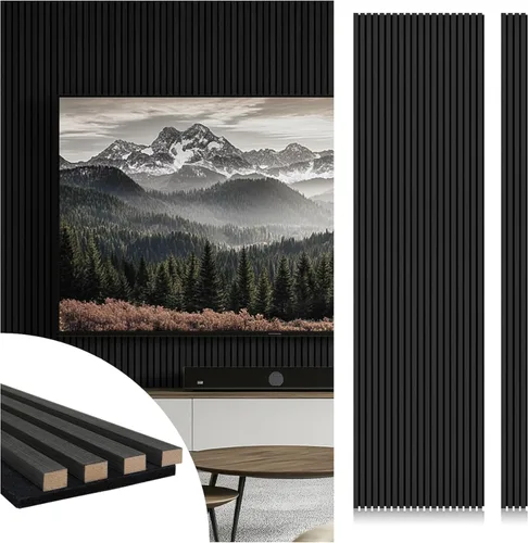 Miniatura 10 de CONCORD WALLCOVERINGS ™ Paneles de pared de madera, chapas 3D acústicas absorbentes de sonido para reducción de ruido e insonorización, cine
