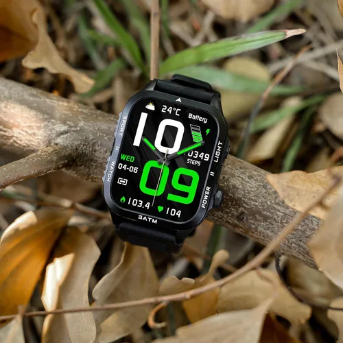 Miniatura 13 de Relojes inteligentes militares para hombre (responder/hacer llamadas) con potente linterna de 1.96 pulgadas HD, reloj inteligente táctico al aire