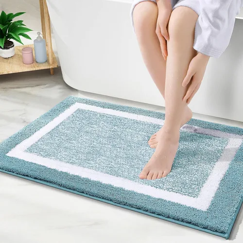 Miniatura 33 de OLANLY Alfombras de baño 24x16, tapete de baño de microfibra extra suave y absorbente, antideslizante, lavable a máquina, alfombra de baño esponjosa