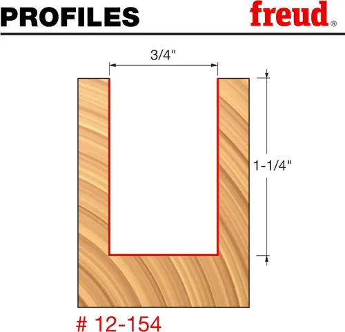 Miniatura 62 de Broca recta de doble acanaladura Freud, 15/64 x 3/4 de pulgada, con vástago de 1/2 pulgada, 12-096