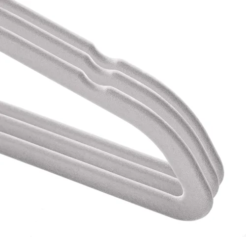 Miniatura 3 de Casafield 50 perchas de terciopelo para niños - Tamaño de 14 pulgadas para ropa de niños - Gris