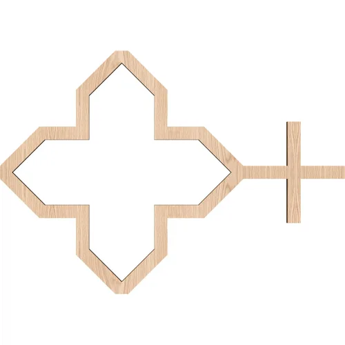 Miniatura 2 de Laird Paneles decorativos de pared de madera con calado, extra pequeños, 13/8 pulgadas de ancho x 7 3/8 pulgadas de alto x 3/8 pulgadas de alto
