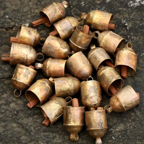 Miniatura 4 de Cascabeles sueltos para manualidades, árbol de Navidad, bruja tibetana, campanas de latón decorativas, cencerro, 5 piezas