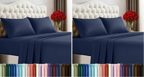 Miniatura 73 de Juego de sábanas King de Utopia Bedding – Juego de 4 sábanas para cama King, microfibra suave y transpirable, incluye 1 sábana bajera, 1 sábana Beige