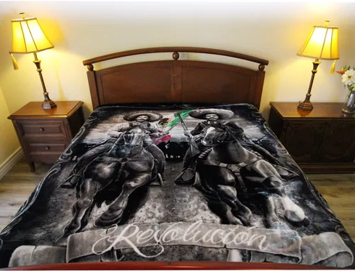 Miniatura 3 de Manta de felpa Revolución, cama Queen de 79 x 95 pulgadas, manta de piel sintética para camas, sofá, picnic, camping