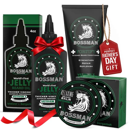 Miniatura 20 de Bálsamo relajante para barba Bossman para hombres (aroma Stagecoach) – Controla, relaja, engruesa y suaviza para el cuidado óptimo de la barba