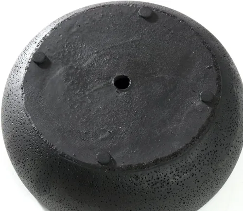 Miniatura 5 de Maceta para suculentas, 8.9 pulgadas, estilo moderno, redondo, de cemento, suculenta, soporte para cactus (negro)