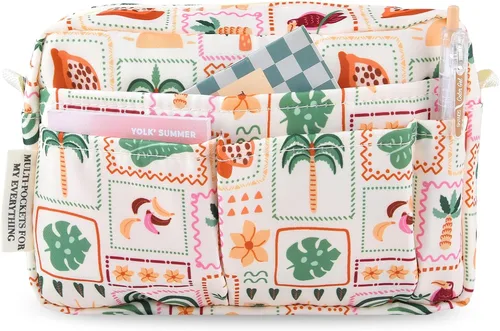 qianshan Organizador de Portafolio con Múltiples Bolsillos, Bolsa de Cosméticos Impermeable con Cremallera de Viaje, Bolsa de Almacenamiento