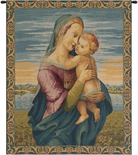 Miniatura 9 de Madonna Di Medjugorie - Tapiz italiano para colgar en pared, 6 pulgadas x 9 pulgadas, algodón/viscosa/poliéster por Raoul Vitale