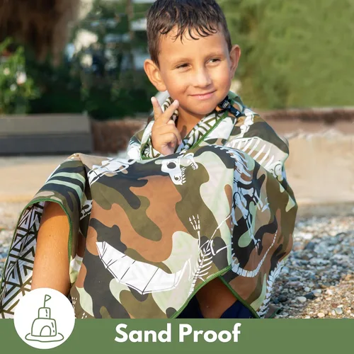 Miniatura 6 de ECCOSOPHY Toallas de playa y bolsa de microfibra para niños de 60 x 30 pulgadas para niñas y niños - Toallas de piscina de secado rápido - Manta