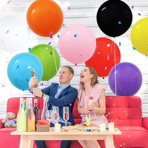 Miniatura 4 de Globo gigante de 18 pulgadas, fabricado con látex, para cumpleaños, sesiones de fotos, fiestas de carnaval, etc, 18 pulgadas, Variados
