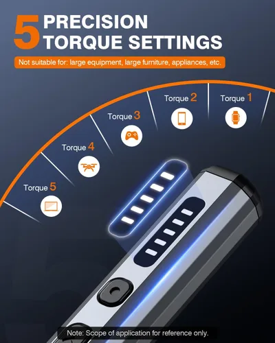 Miniatura 2 de JOREST Mini destornillador eléctrico, pequeño juego de destornilladores de precisión inalámbricos con 38 puntas magnéticas, 5 ajustes de torsión