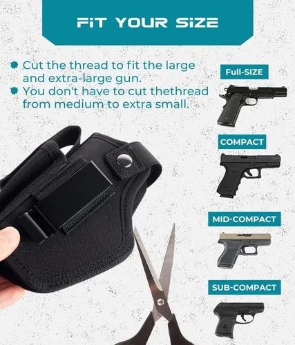 Miniatura 3 de LandFoxtac Funda para pistola para hombres/mujeres de 0.354 in 380 45ACP, IWB/OWB de 0.354 in para pistola con bolsa mag, fundas para pistola