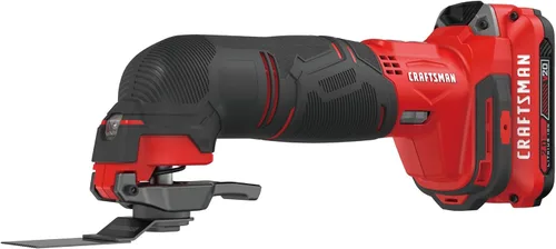 Miniatura 7 de CRAFTSMAN V20 Multiherramienta inalámbrica, kit de herramientas oscilantes, kit de 16 piezas con cuchillas, papel de arena, batería y cargador