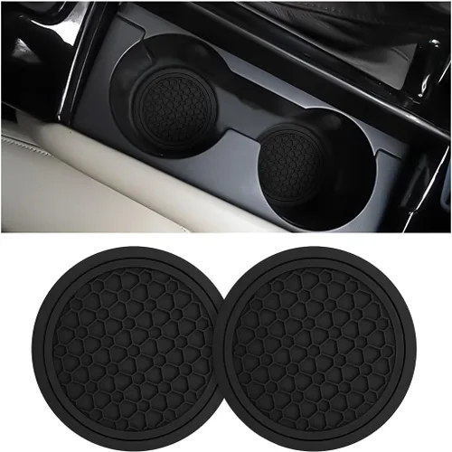 Mandark 2 piezas posavasos para portavasos de automóvil, almohadillas antideslizantes de 2.75 pulgadas para insertar en portabotellas de agua,