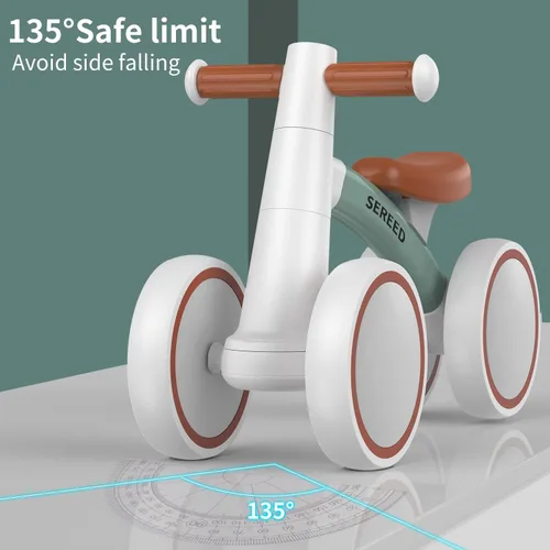 Miniatura 7 de SEREED - Bicicleta de equilibrio para bebés de 1 año, niños y niñas de 12 a 24 meses, primera bicicleta para niños de 4 ruedas, regalos de primer