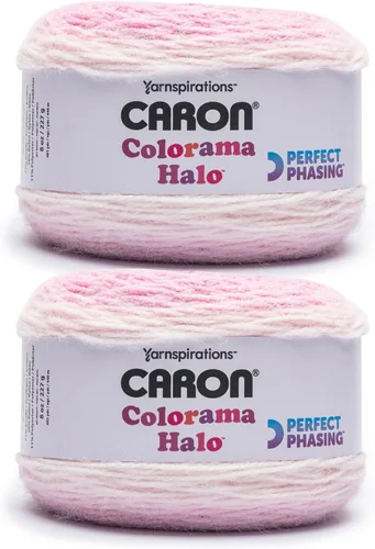 Miniatura 13 de Caron Colorama Halo Cake Ultra Marine Hilo - Paquete de 2 unidades de 8oz/226.79g - 71% acrílico, 18% nailon, 11% poliéster, #5 grueso, 60 yardas