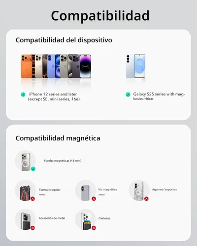 Miniatura 8 de ESR Cargador de Coche MagSafe con CryoBoost, Cargador MagSafe para automóvil con enfriamiento de teléfono, carga inalámbrica magnética