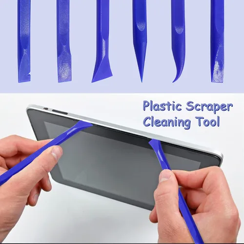 Miniatura 2 de Raspador de fibra de carbono, herramienta de limpieza de plástico antiarañazos, raspador rígido multiusos en forma de bolígrafo para pintura, Azul