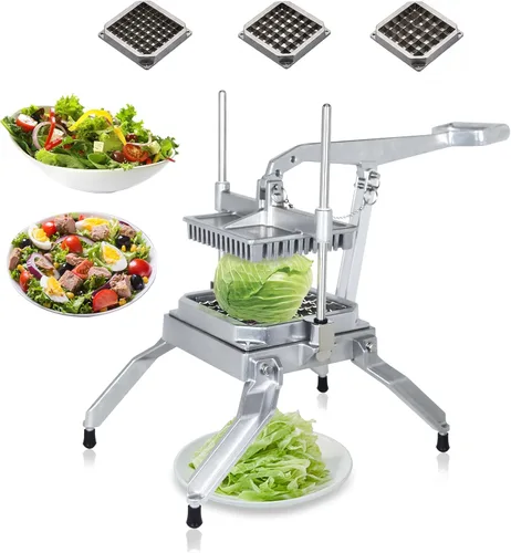 Miniatura 12 de Hakka - Cortador de verduras comercial manual de frutas, máquina de cortar patatas y tomates, rebanadora de cebolla, cortador de verduras de acero