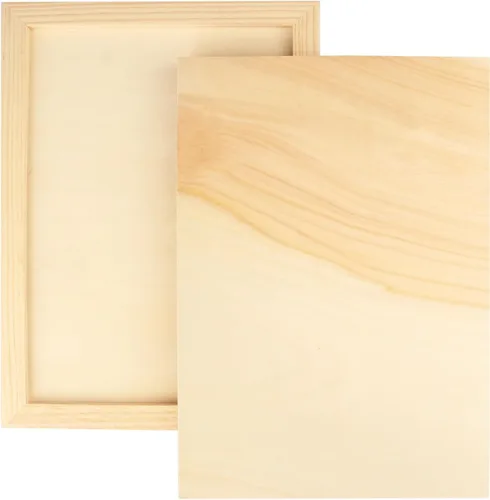 Miniatura 3 de GNIEMCKIN Paquete de 12 tableros de lienzo de madera para pintar, paneles de lienzo de 9 x 12 pulgadas para proyectos de arte, paneles de artista