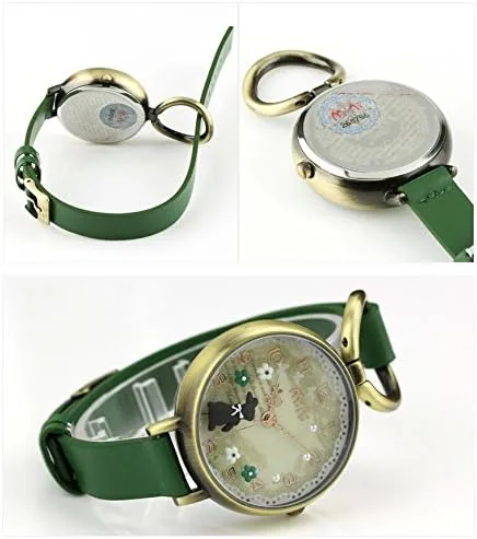 Miniatura 3 de DREAMING Q&P Lindos Bowknot Bunny Girls Teenagers' Relojes de pulsera, esfera de mariposa, correa de cuero caja dorada fq062, Moda