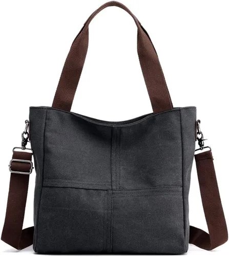 Sunshinejing Bolso de lona pequeño para mujer, bolso cruzado de hombro, bolsos de trabajo, bolso de viaje