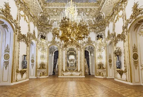 Yeele Telón de fondo de palacio de lujo de 10 x 8 pies para fotografía, candelabro, puerta de arco, fondo de hotel, para niños, adultos, cabina de