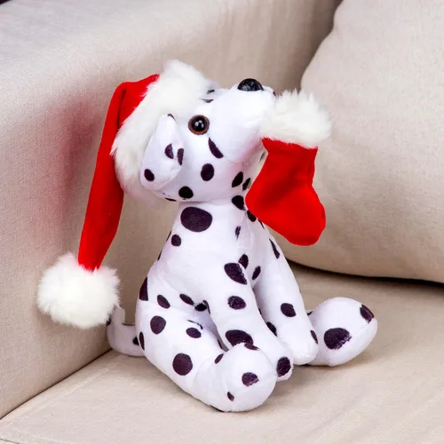 Miniatura 4 de Plushland Pawpal de Navidad con sombrero de Papá Noel, animales de peluche, marioneta de peluche de 8 pulgadas para niños, un regalo perfecto
