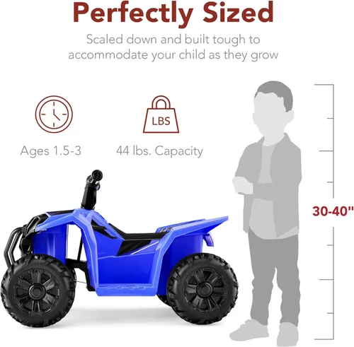 Miniatura 2 de Best Choice Products - Vehículo de juguete para niños de 6 V, cuadriciclo de 4 ruedas, cuatrimoto ATV con velocidad máxima de 2.9 km/h, neumáticos