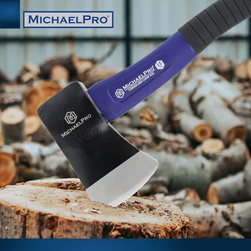 Miniatura 6 de MichaelPro MP004004 - Hacha de campamento 1.5 libras, 13.5 pulgadas Mango de fibra de vidrio absorbente de impactos Hacha de campamento