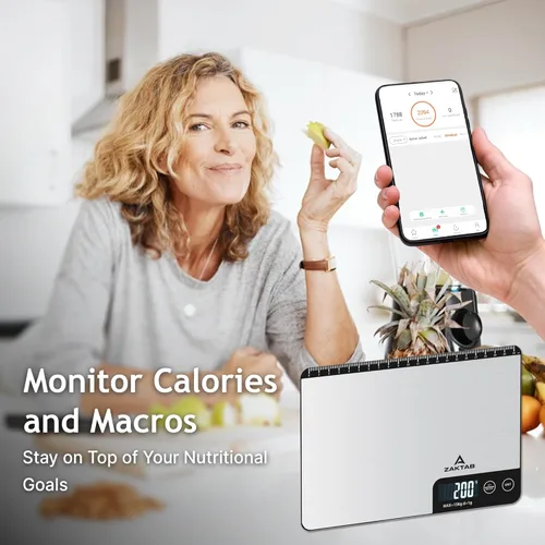 Miniatura 3 de Báscula inteligente de alimentos con aplicación, báscula digital de cocina, báscula para hornear, escala de calorías, calculadora nutricional