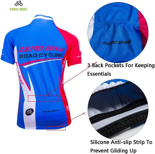Miniatura 40 de Jersey de ciclismo para mujer, de manga corta, secado rápido, transpirable, para montaña.