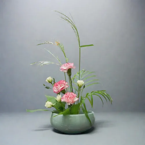 Miniatura 8 de Water Lotus - Juego de maceta de tazón de compota japonesa con rana floral de 1.8 pulgadas, ideal para Ikebana, arreglo floral y plantación Celadón