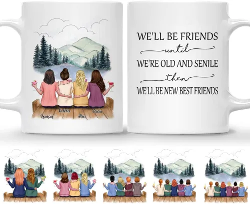 Miniatura 31 de Gossby Taza de café personalizada para hermana, regalo personalizado para hermana con diseño, nombre, perfecta para cumpleaños, Navidad, regalos