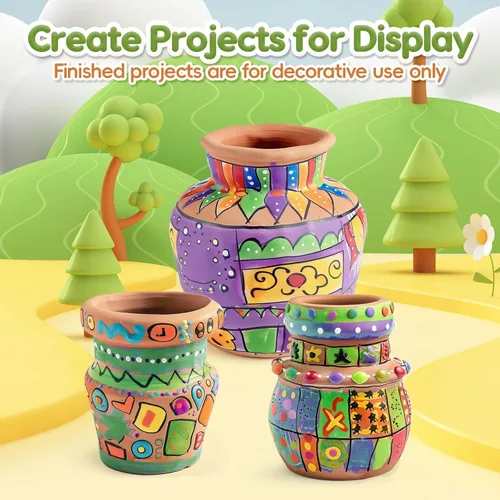 Miniatura 3 de Skirfy Rueda de cerámica para niños, kit completo de pintura de cerámica para artes y manualidades para niños de 8 a 12 años con suministros de arte